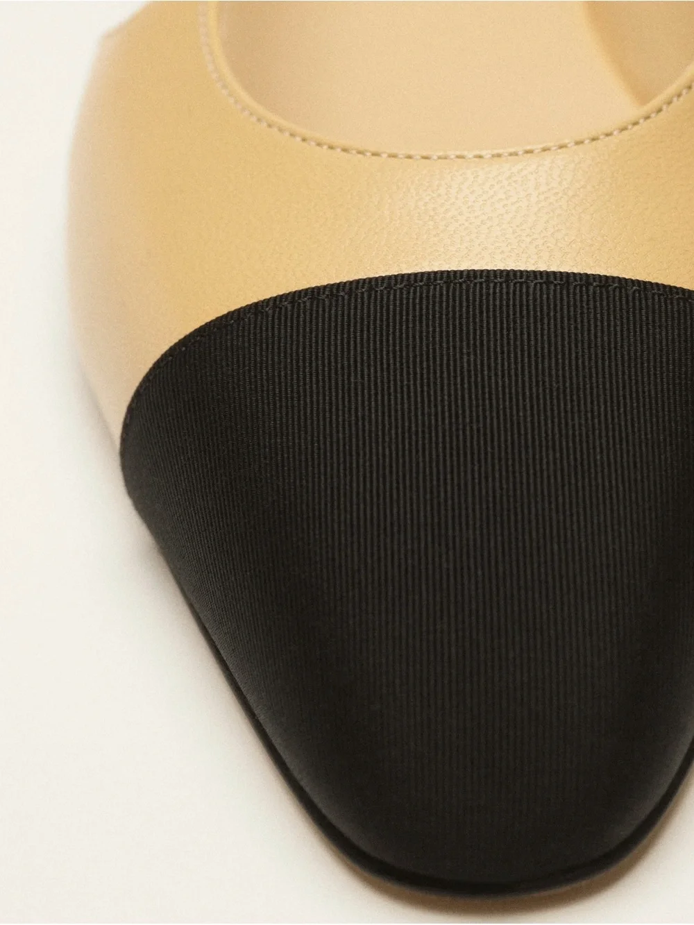CHANEL Beige & Black Slingbacks